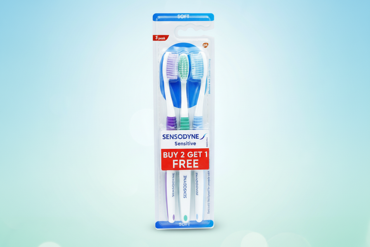 SENSODYNE TOOTHBRUSH SENSITIVE SOFT 3PK