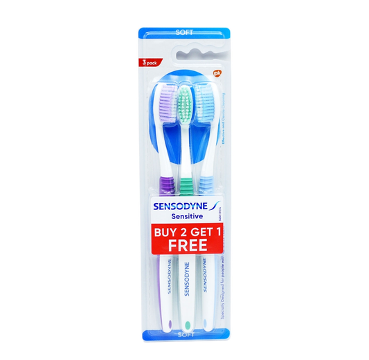 SENSODYNE TOOTHBRUSH SENSITIVE SOFT 3PK