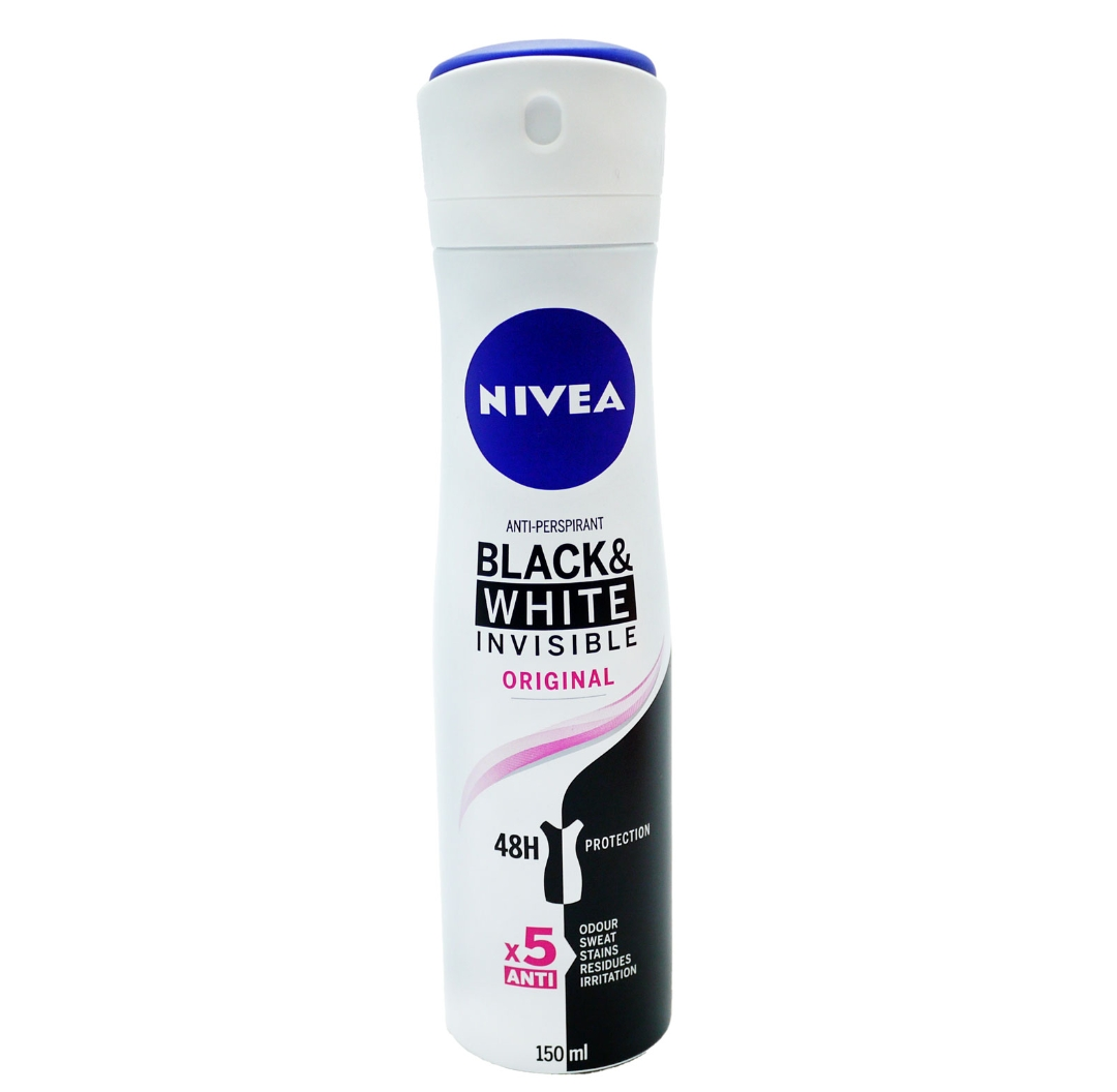 NIVEA A/P DEODORANT INVISIBLE BLACK & WHITE WOMEN 150ML