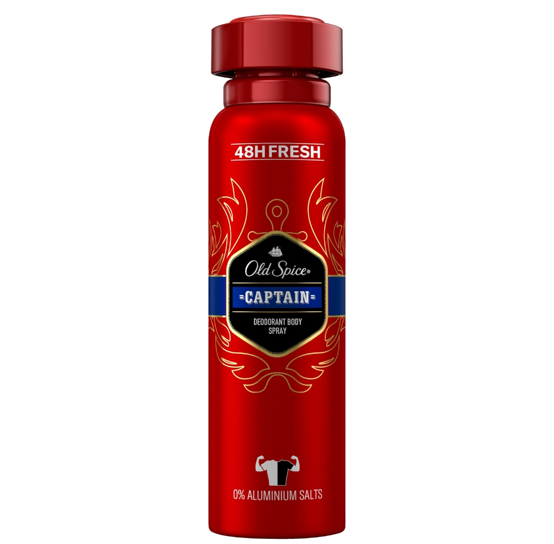 OLD SPICE DEODORANT SPRAY CAPTAIN 07/26 150ML