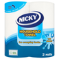 NICKY KITCHEN ROLL WHITE HOUSEHOLD 2PK
