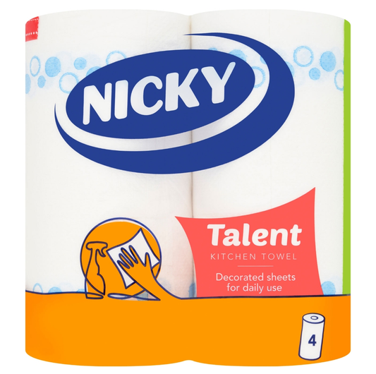 NICKY KITCHEN TOWEL TALENT 4PK