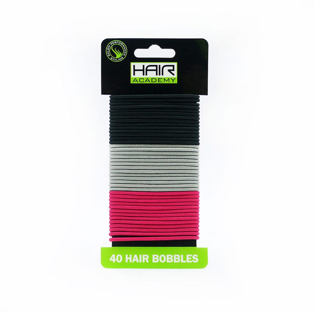 HAIR ACADEMY HAIR BOBBLES   40pcs
