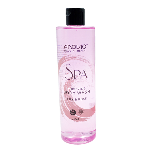 ANOVIA BODY WASH SPA LILY AND ROSE  05/27  415ML