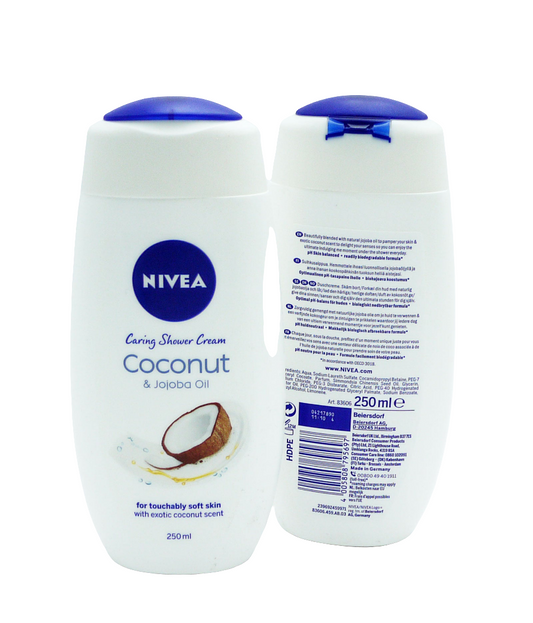 NIVEA SHOWER CREAM COCONUT & JOJOBA OIL 250ML