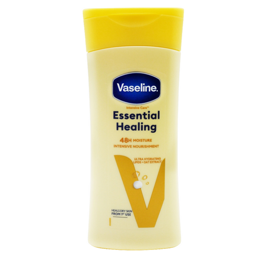 VASELINE LOTION ESSENTIAL HEALING DRY SKIN 200ML.