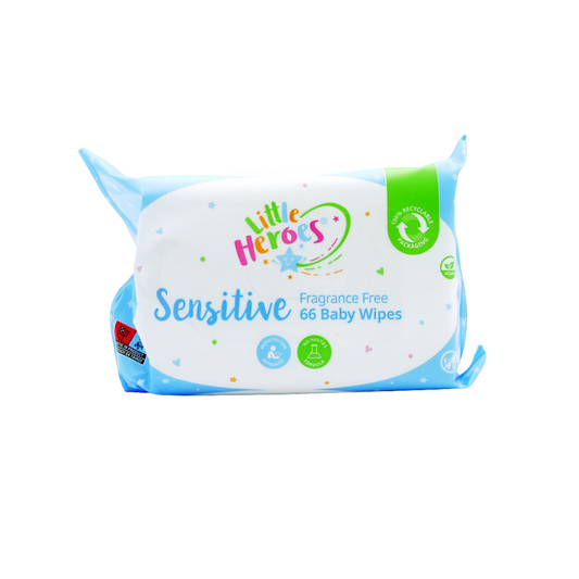 LITTLE HEROES SENSITIVE BABY WIPES 66s