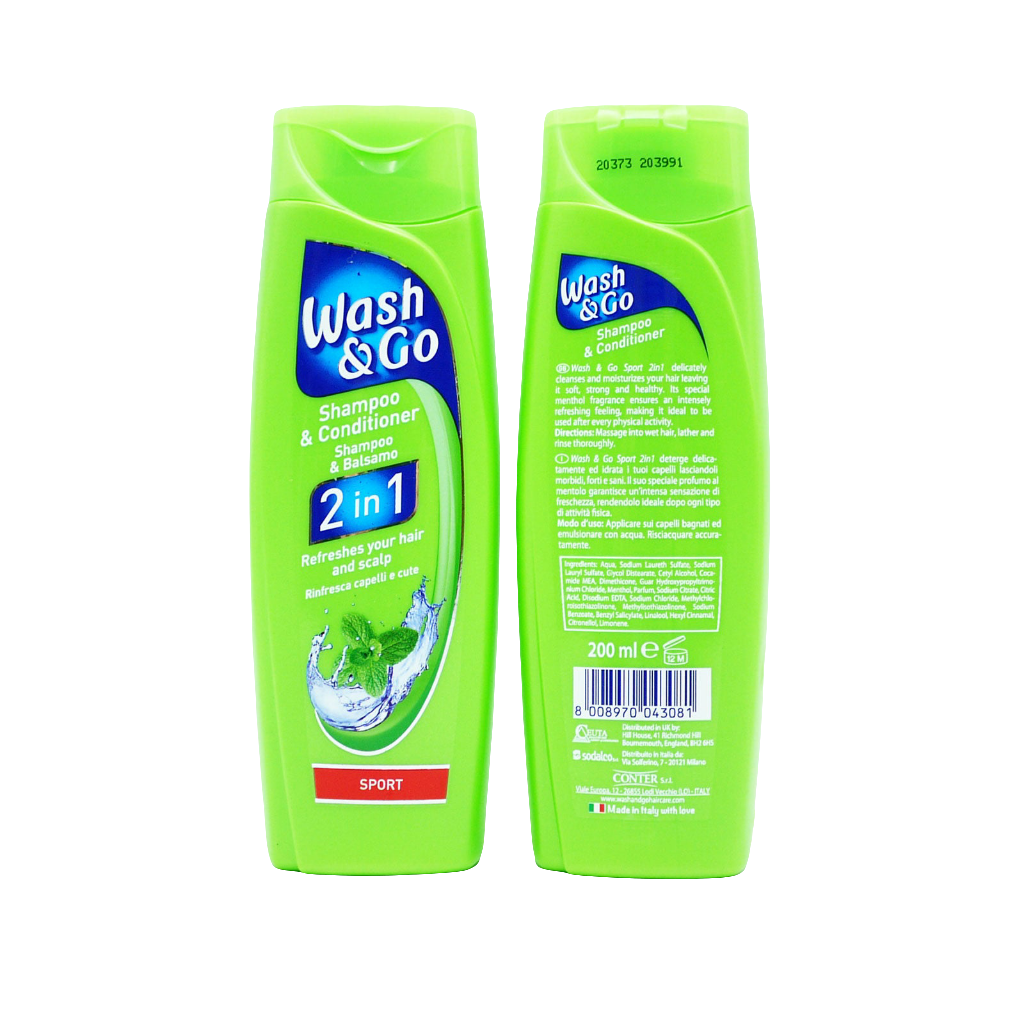 WASH & GO SHAMPOO 2IN1 SPORT 200ML