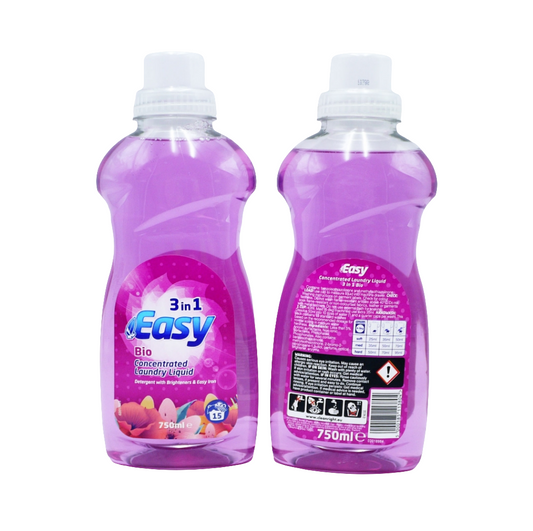 EASY LIQUID 3IN1 CONC LAUNDRY 15 WASH BIO 750ML