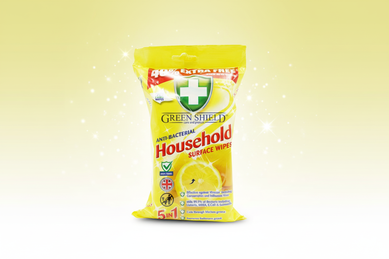 GREENSHIELD WIPE ANTIBAC HOUSEHOLD SURFACE  70's.