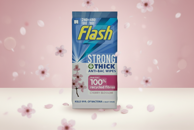 FLASH WIPES CHERRY BLOSSOM ANTIBAC 60,s