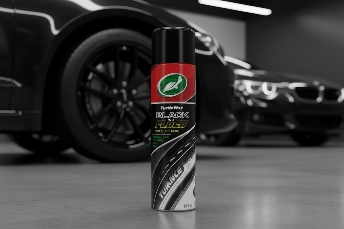 TURTLE WAX BLACK TRIM & TYRE WAX 500ML.