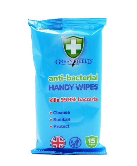 GREENSHIELD WIPE ANTIBAC HANDY 04/26 15's