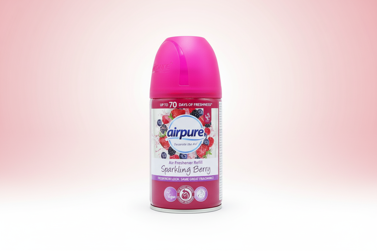 AIRPURE AIR FRESH AUTO REFILL BERRY.   250ML