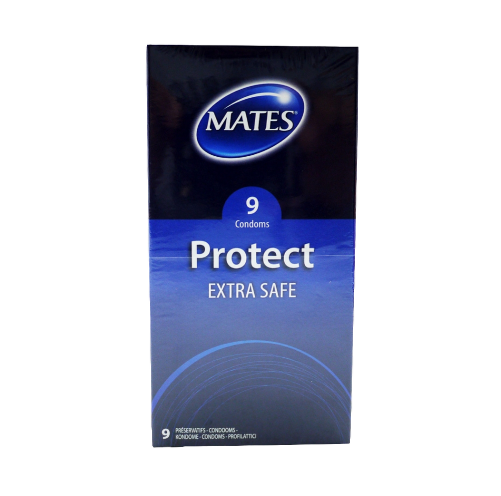 MATES CONDOMS PROTECT EXTRA SAFE 9 Pack
