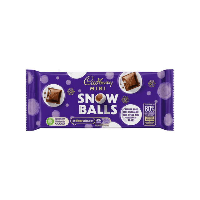 Cadbury Dairy Milk Mini Snow Balls Block 110g