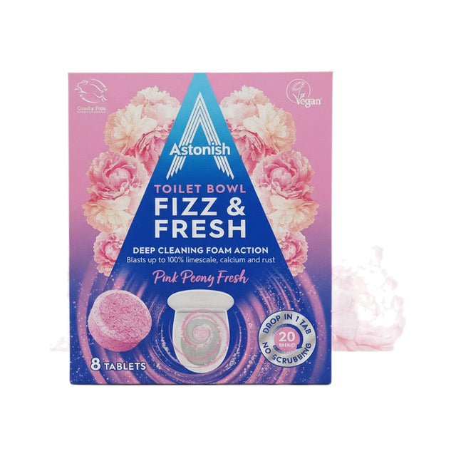 Astonish Pink Peony Fresh Toilet Blocks 8 Pack