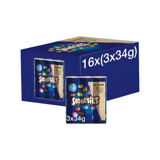 Nestle Smarties 3 Pack 34g