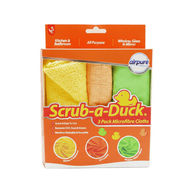Airpure Scrub A Duck Microfibre Cloths 3 Pack