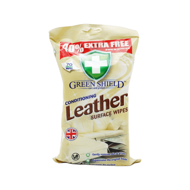 Greenshield Leather Conditioning Wipes 70 Pack