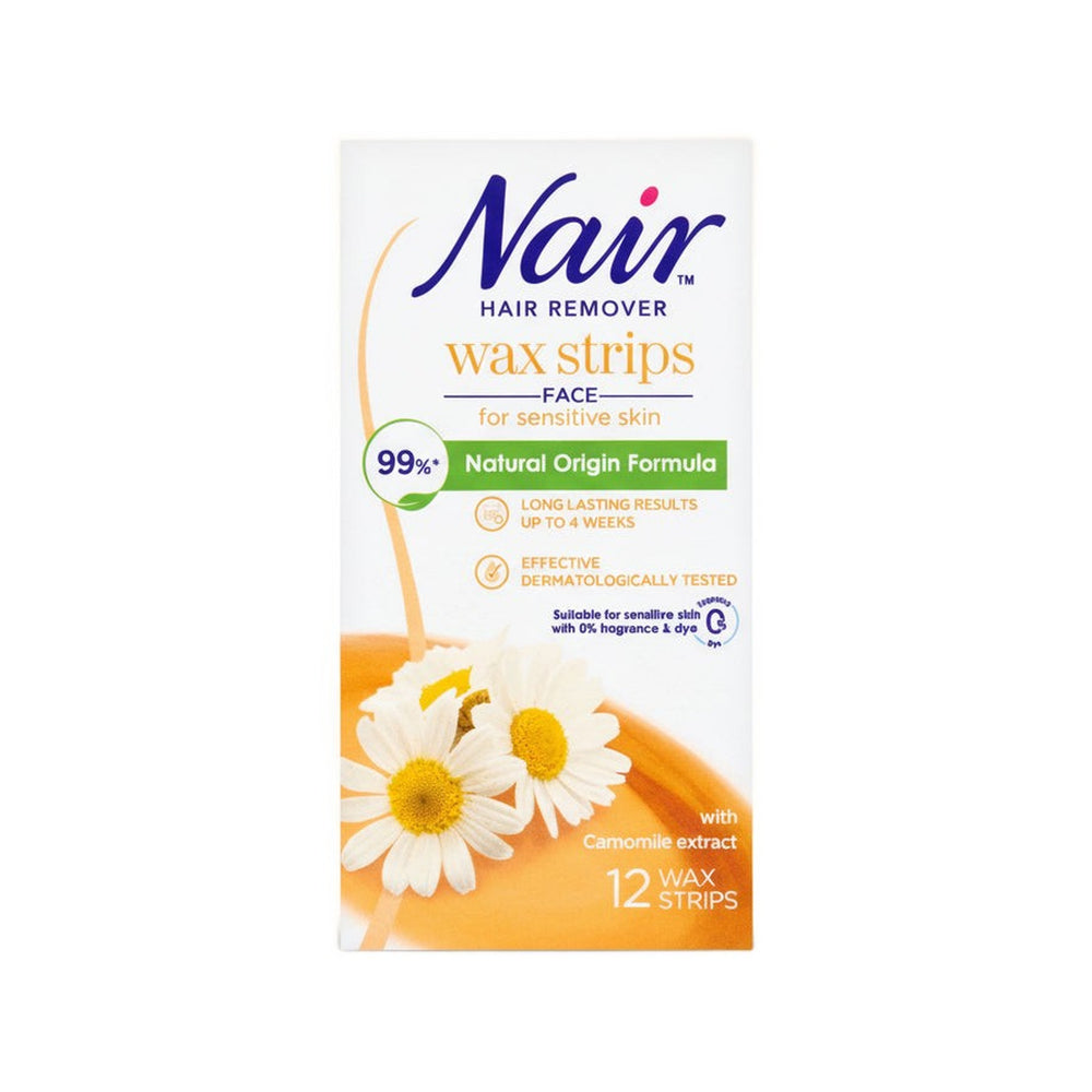 Nair Facial Wax Strips 12 Pack