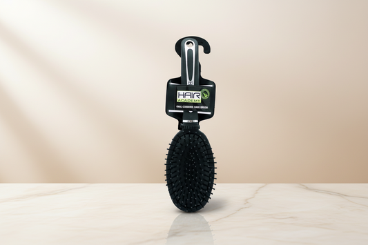 HAIR ACADEMY HAIR BRUSH OVAL CUSHION BLACK