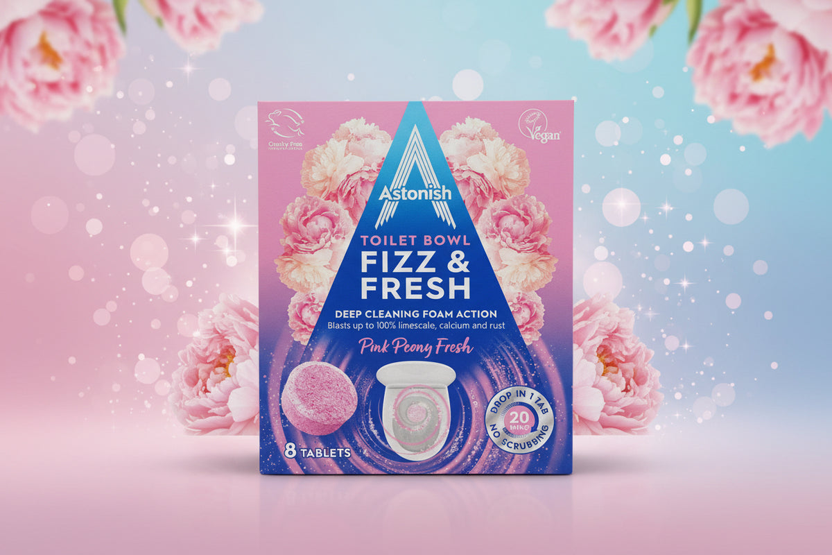 Astonish Pink Peony Fresh Toilet Blocks 8's