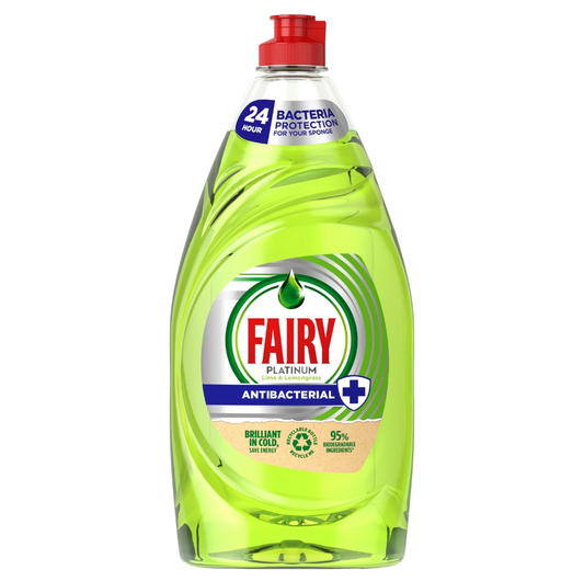 FAIRY LIQUID PLATINUM QUICK WASH ANTI BAC LIME 820ML