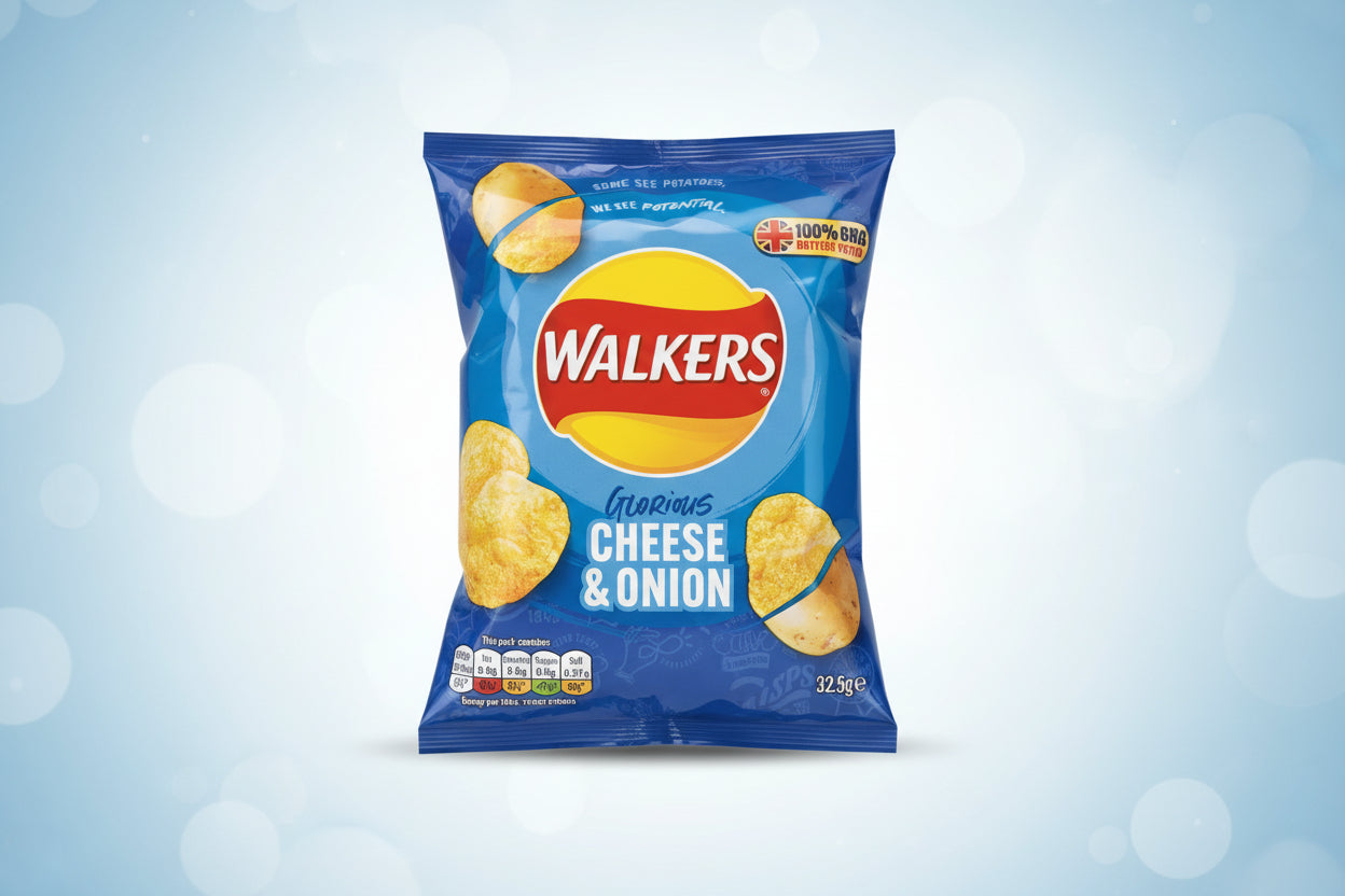 WALKERS CRISPS CHEESE & ONION