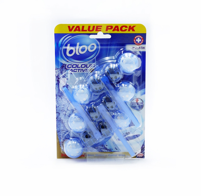 Bloo Colour Active Bleach Toilet Rim Block 3 x 50g