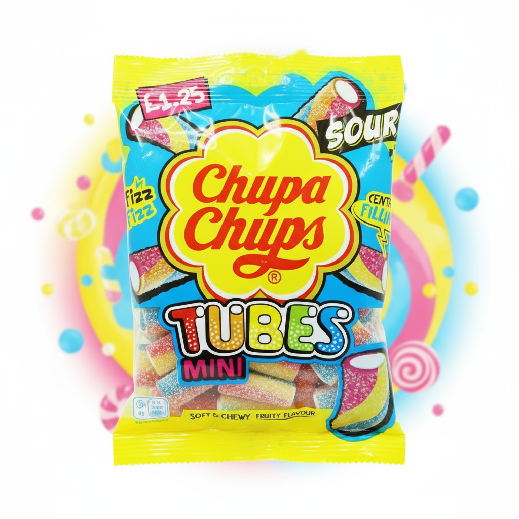 CHUPA CHUPS SOUR MINI TUBES 120GM