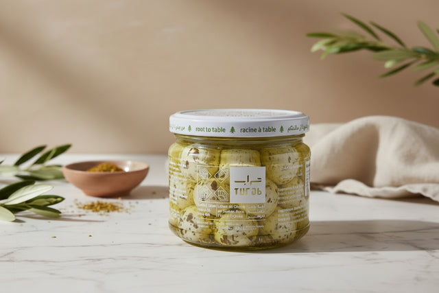 TURAB ZAATAR GOAT LABNE BALLS IN OLIVE OIL 350G