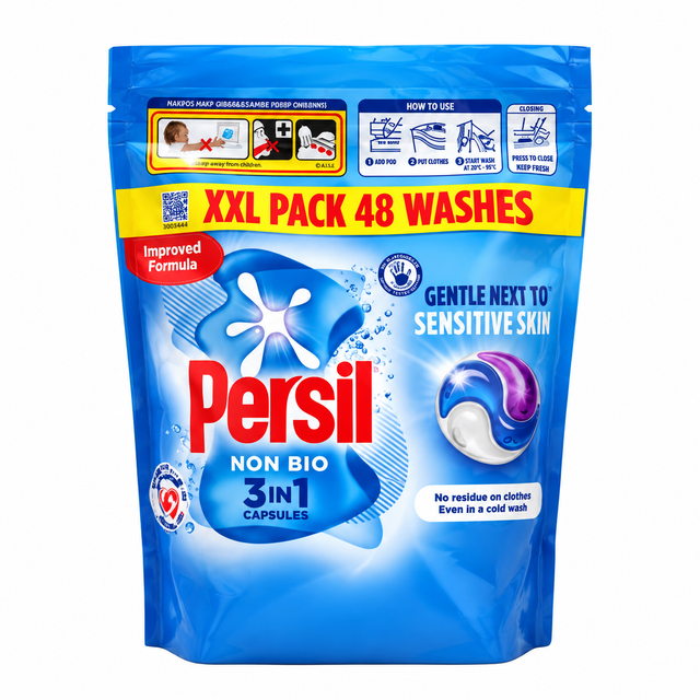 Persil Laundry Pods Non-Bio 3-in-1 48 Washes