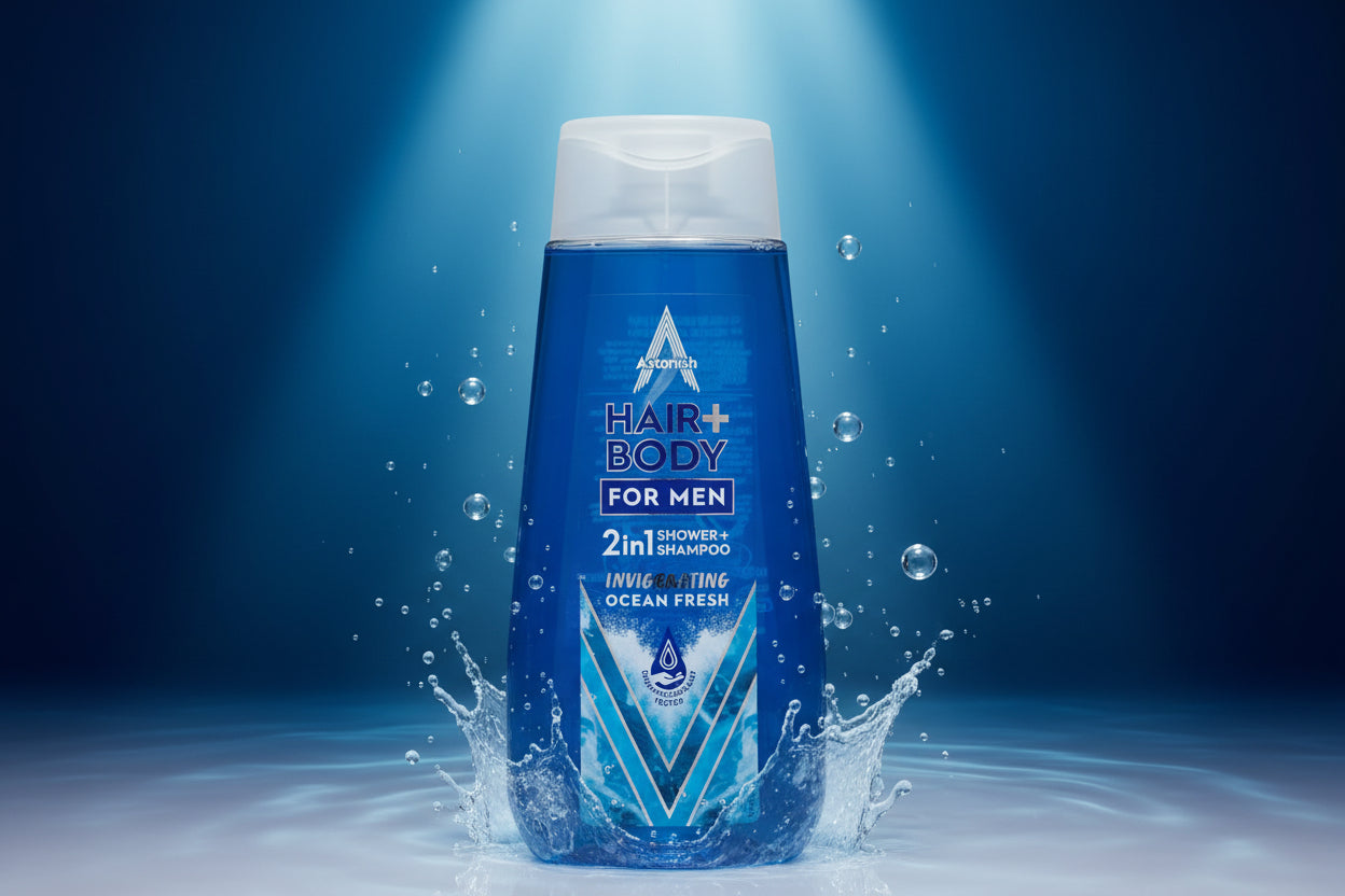 Astonish Hair & Body Men Shampoo (2-1) 375ML