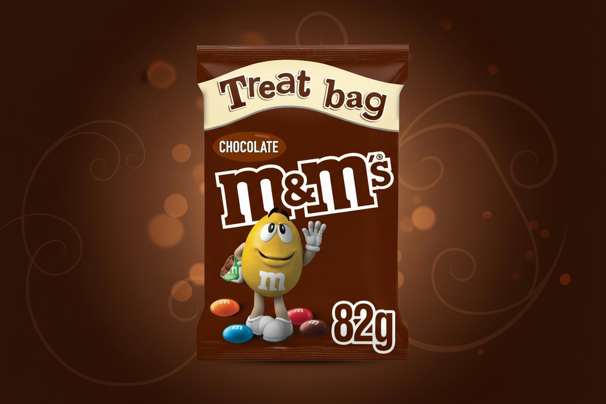 M & M CHOCOLATE TREAT BAG 82GM