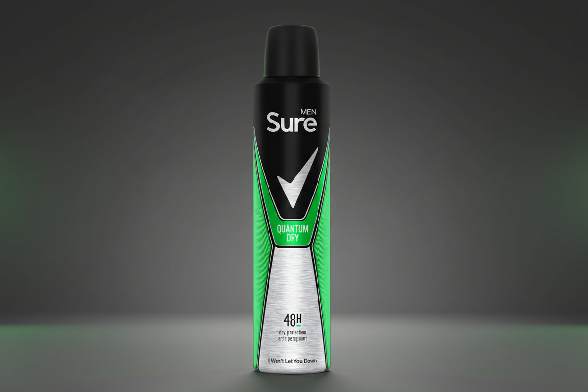 SURE DEODORANT MEN QUANTUM 250ML.