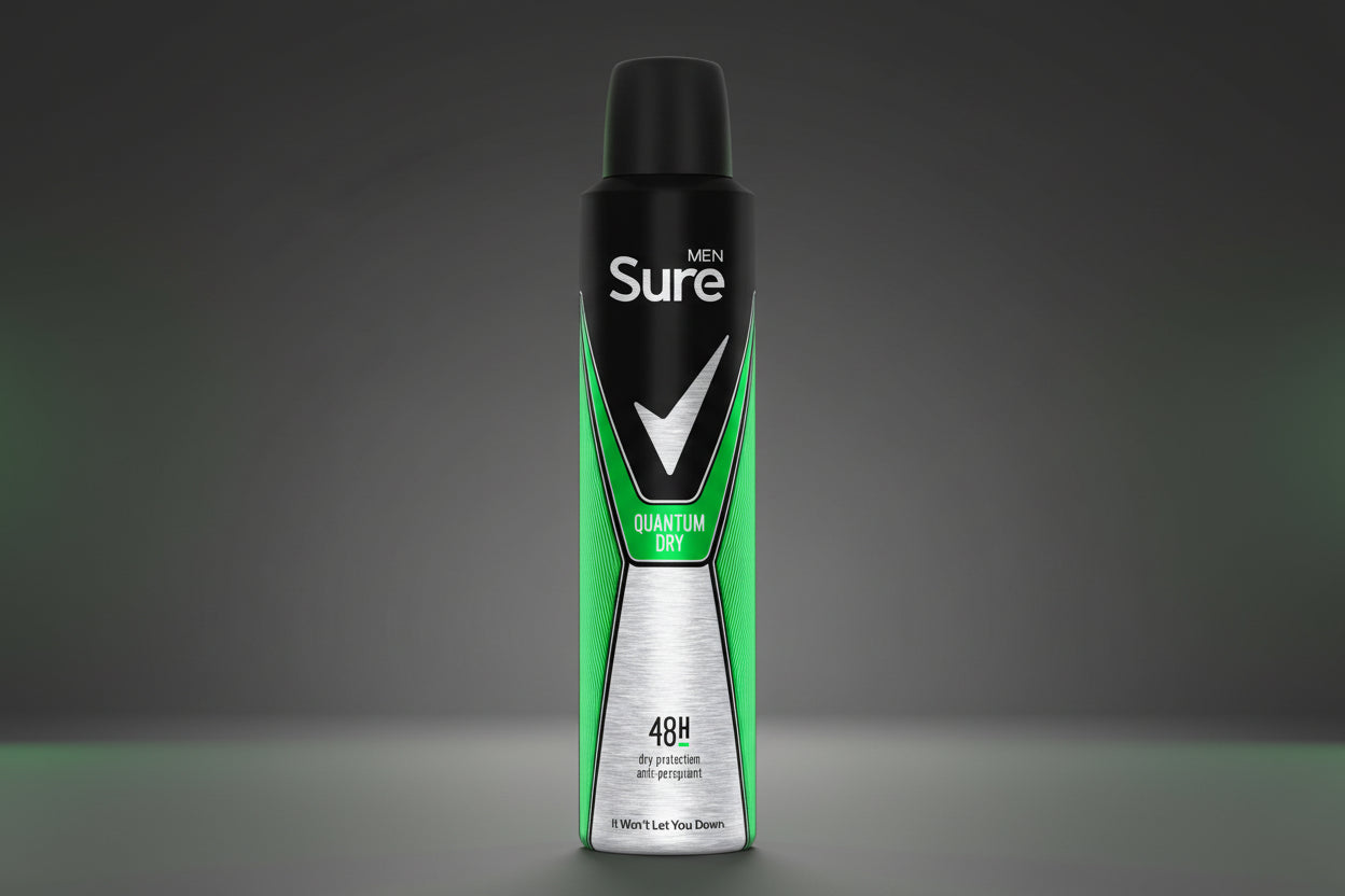 SURE DEODORANT MEN QUANTUM 250ML.