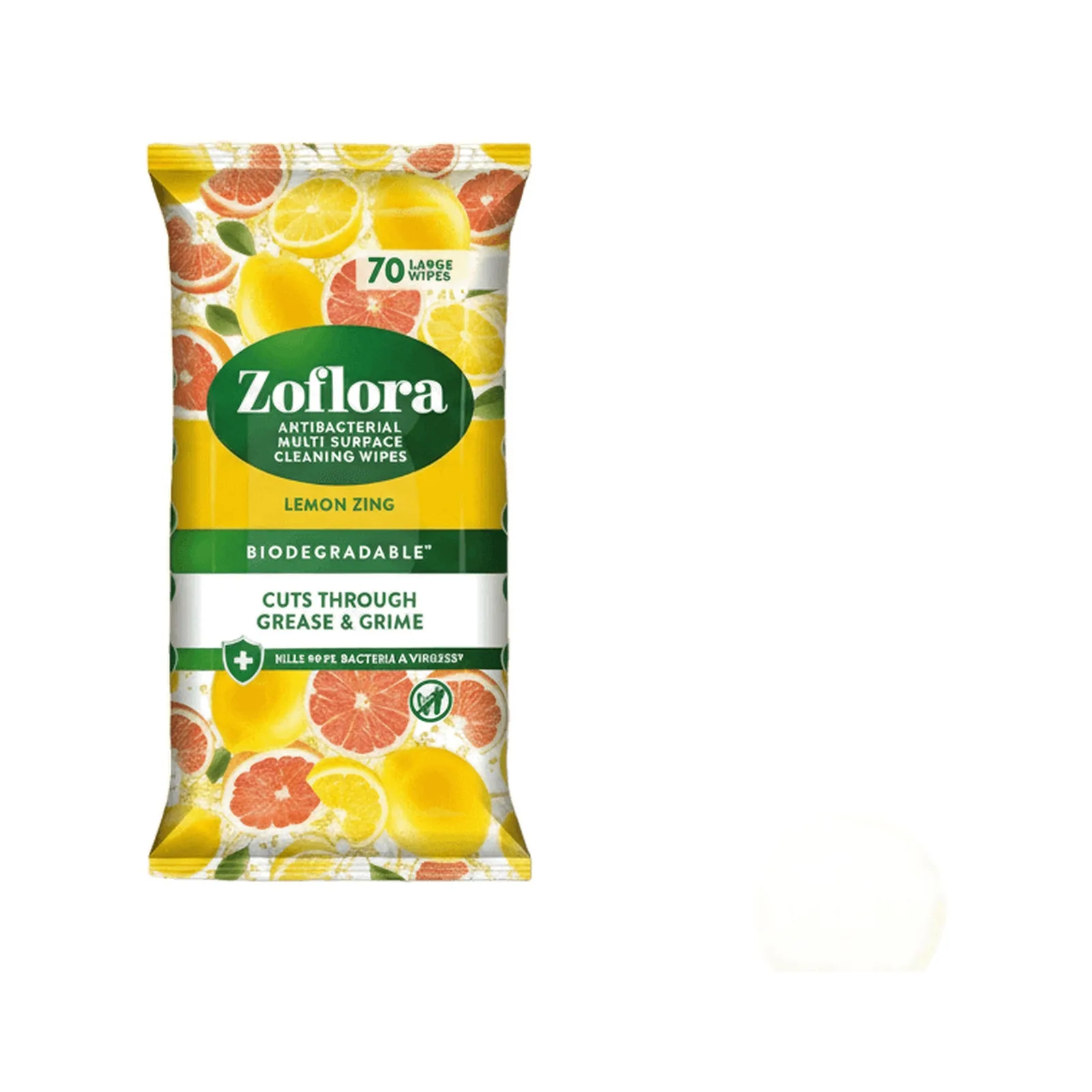 Zoflora Wipes Lemon Zing 70 Pack
