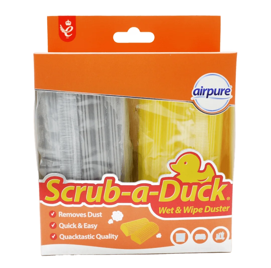 Airpure Scrub A Duck Wet & Wipe Duster 2 Pack