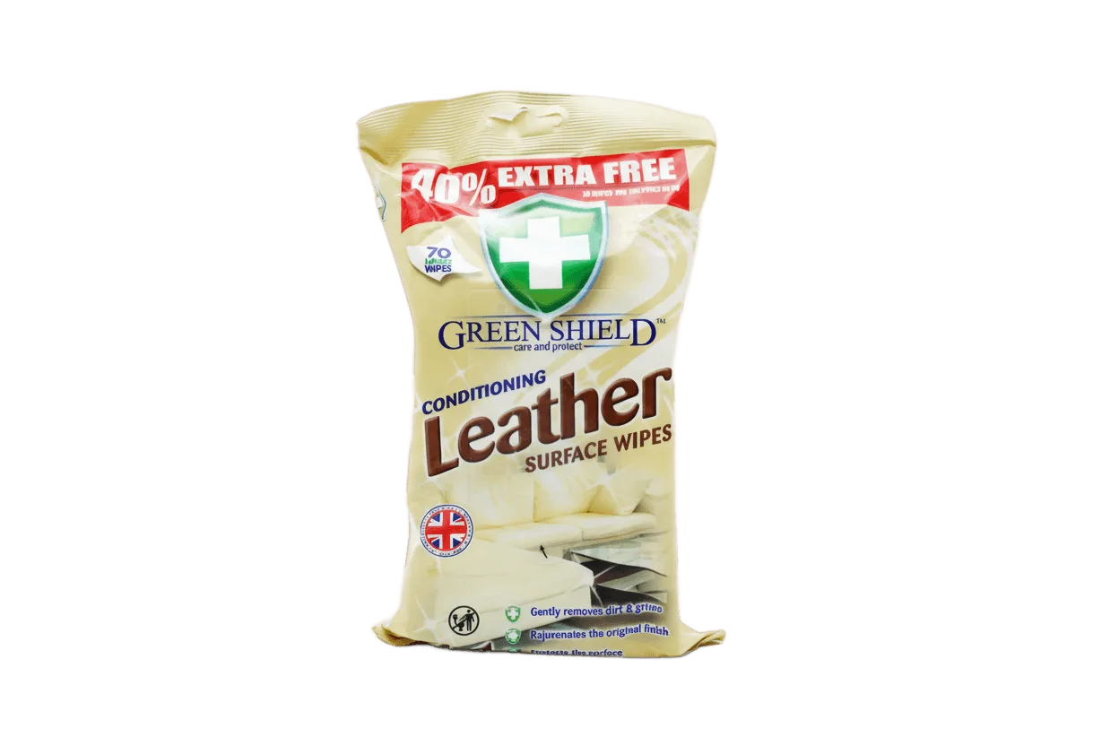 Greenshield Leather Conditioning Wipes 70 Pack