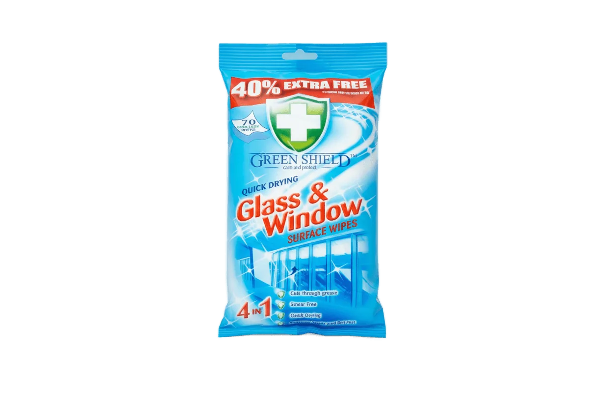 Greenshield Glass & Window Wipes 70 Pack