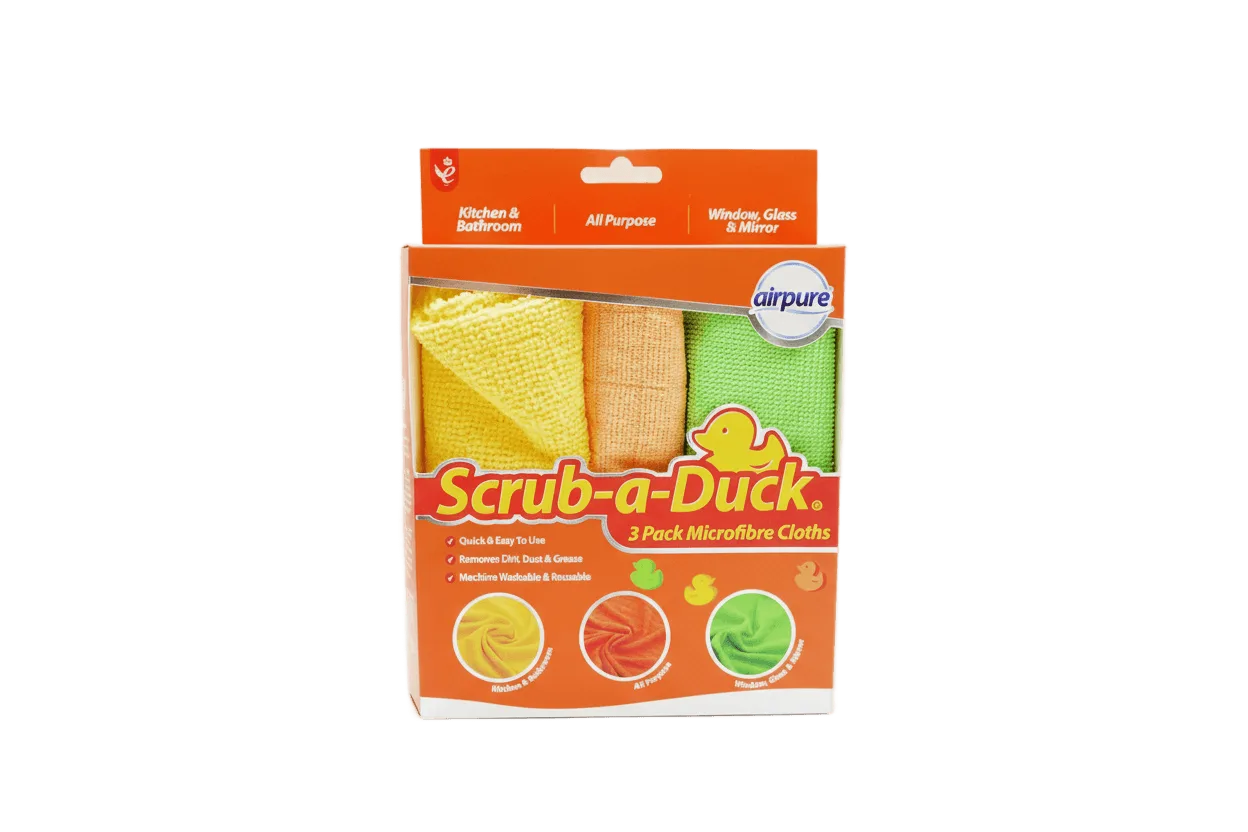 Airpure Scrub A Duck Microfibre Cloths 3 Pack