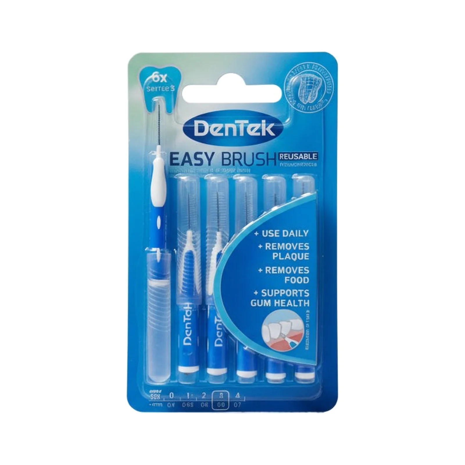 DENTEK INTERDENTAL BRUSHES 0.5mm 6S