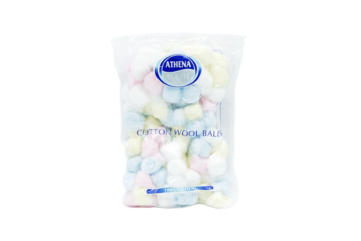 Athena Cotton Balls Coloured 100 Pack