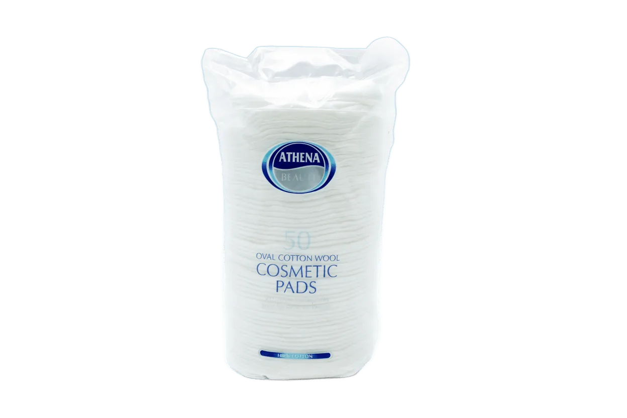 Athena Cotton Oval Cosmetic Pads 50 Pack