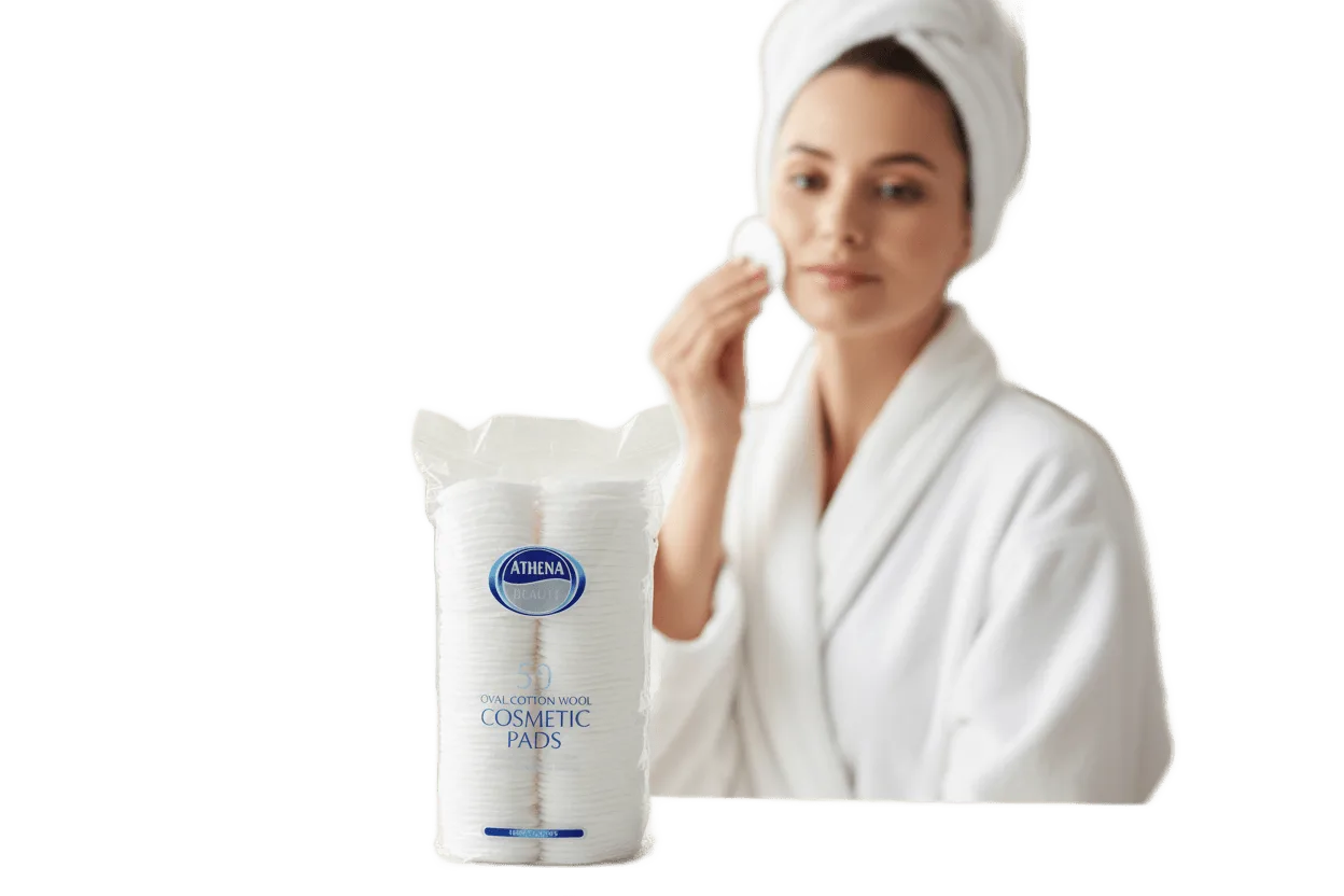 Athena Cotton Oval Cosmetic Pads 50 Pack — view 2