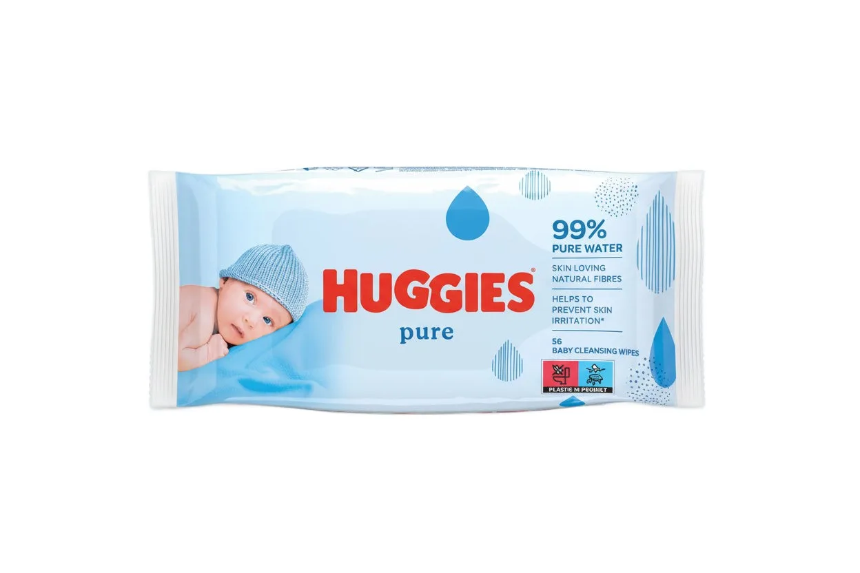 Huggies Baby Wipes Pure 56 Pack